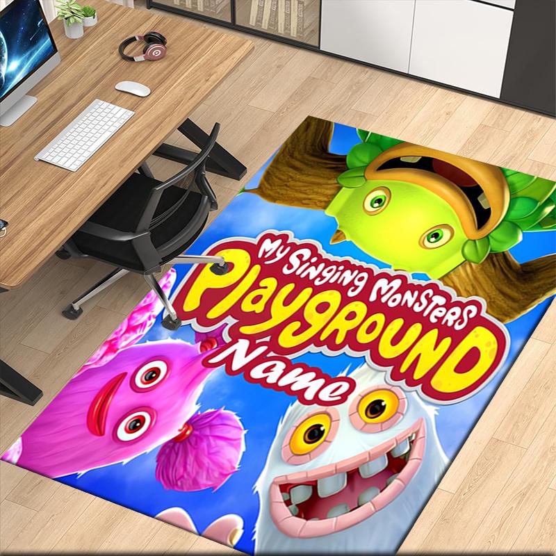 Tappeto Stampato Personalizzato My Singing Monsters Playground, per Sedia da Ufficio Soggiorno Camera da Letto Cucina Decorazioni Regali.