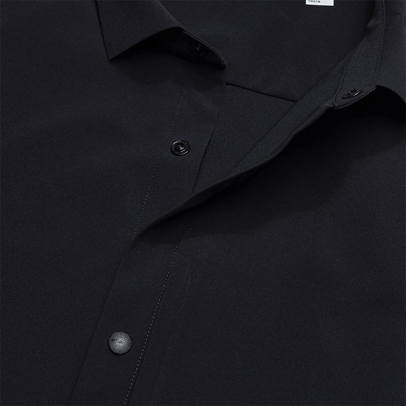 Fila Blue Fashion Simple Personality Trend Classic Casual Business Versatile Comfortable Woven Long Sleeve Shirt Men Shirts F11M532406FBK