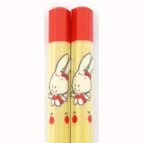 Hashisho Seiwa sekskantede intelligente spisepinner, Popo og Mimi design for barn (14cm, for 3-åringer, Rød)