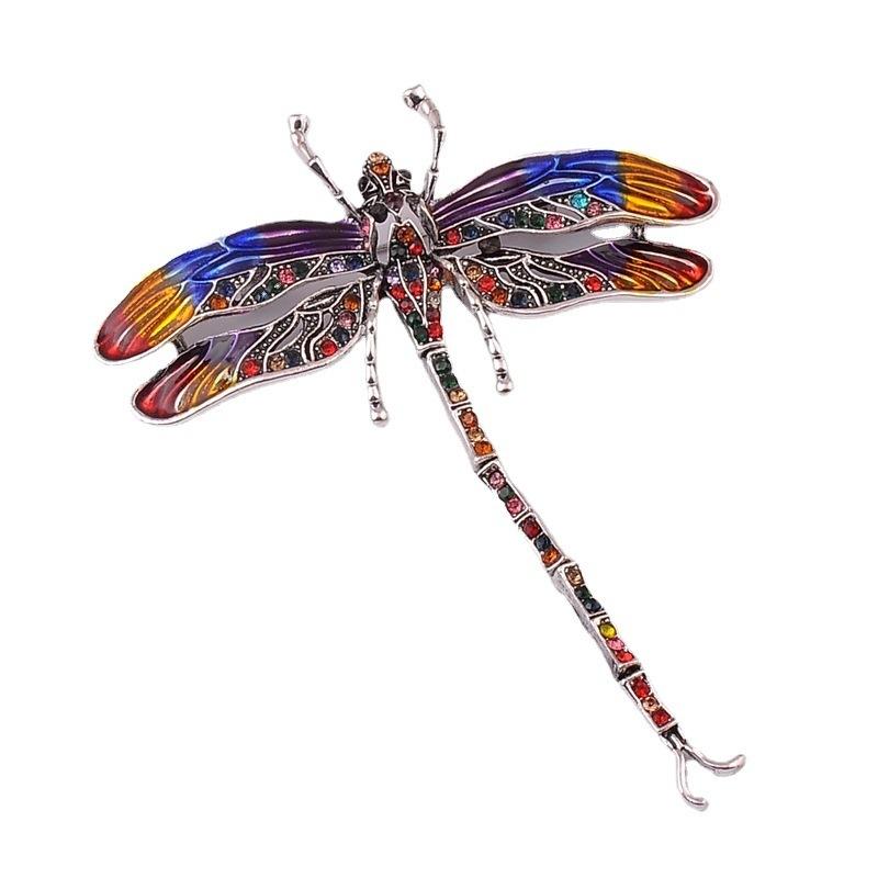 Европейские Американские Модные Стильные Ретро Броши Стрекозы Креативные Высококлассные Привлекающие Внимание Преувеличенная Атмосфера Булавка Пальто Пальто Украшение Мода