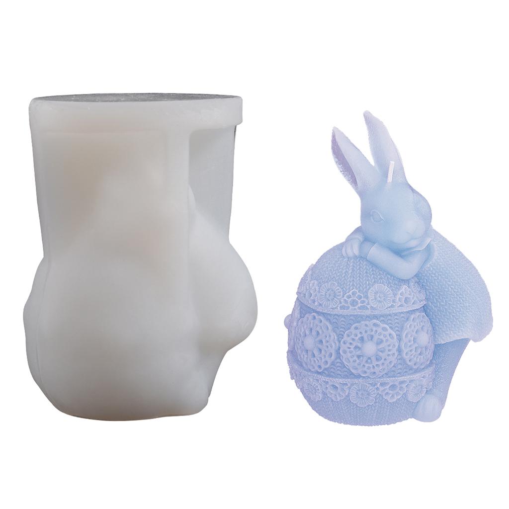 Egg Rabbit Resin Molds Desktop Ornaments Mold Candle Mold for Candle Making