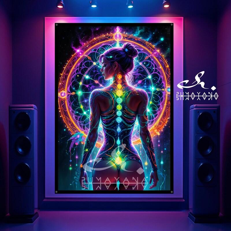 Tapestry of the Dark Night Tantric Goddess 75x100