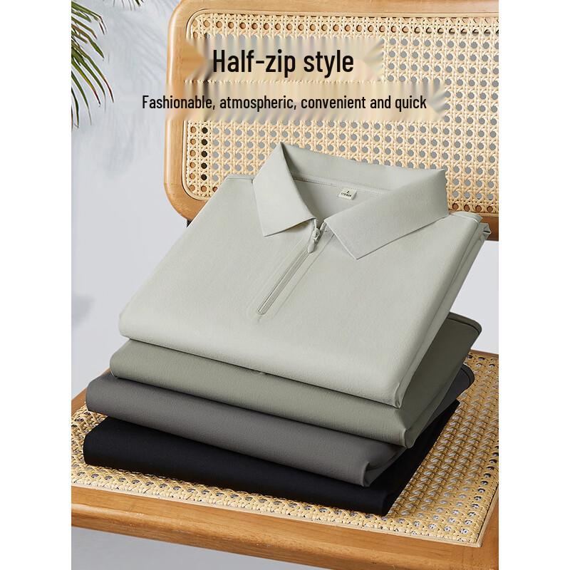 JEEP SPIRIT Men's Ice Silk Quick-Dry Polo T-Shirt