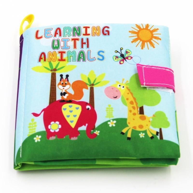 4 Style Baby Toys Soft Cloth Books Rustle Sound Infant Educational Toys 0-36 Months
