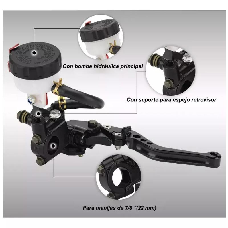 Universal CNC Motorcycle Adjustable Clutch Brake Master Cylinder Reservoir Levers Kit for Yamaha Kawasaki 7/8" 22mm Handlebar