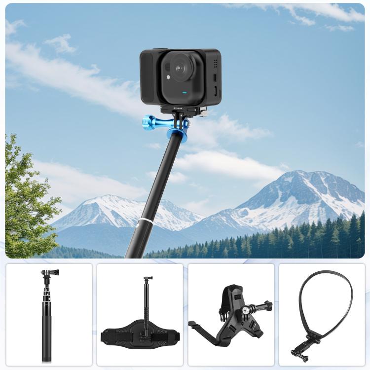 For Insta360 GO Ultra PULUZ Magnetic Aluminum Alloy Quick Release Base Mount (Black)