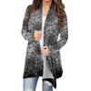 Damenmode, lässig, Halloween-Print, mittellanger Cardigan-Jackenmantel