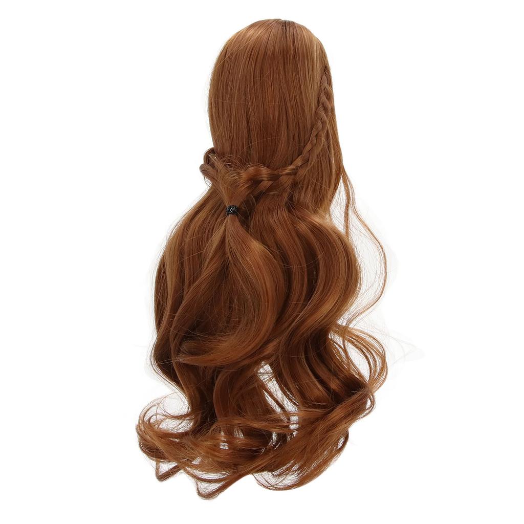 Doll Hair Wig Curly Style Neat Bangs DIY Cutting Soft Doll Supplies for 1 3 8 To 9in Head Circumference BJD Doll Light