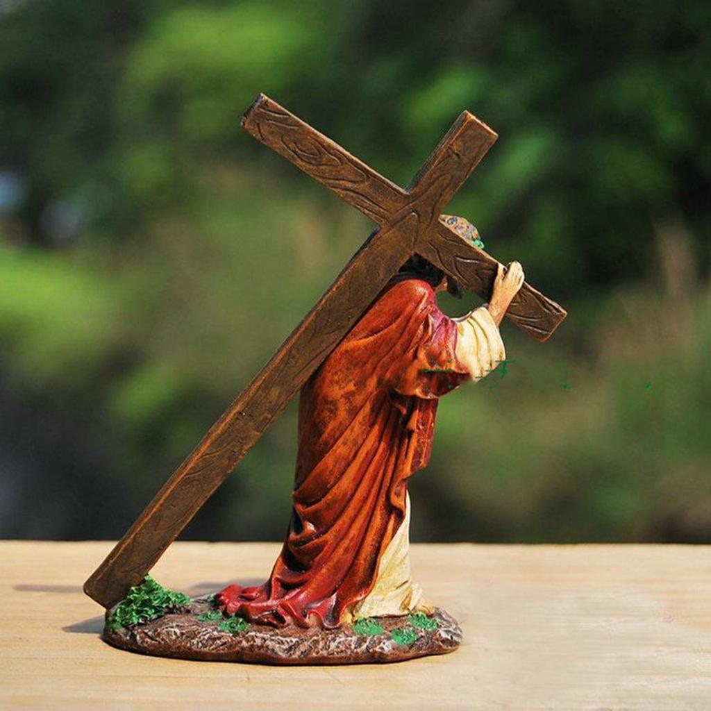 Jesus Crucifix Ornament, Christian Catholic Jesus Cross Statue, Home Decor, Car Ornament