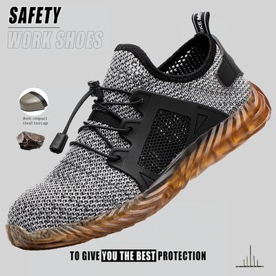 Work Sneakers Steel Toe Shoes Men Safety Shoes Puncture-Proof Work Shoes  Anti-smash Boots Indestructible Footwear Security