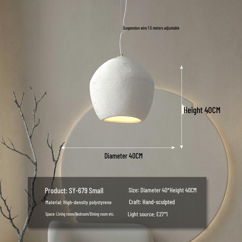 Wabi-Sabi Zen Pendant Light: Retro & Artistic Design for Restaurants, Living Rooms, and Bedrooms