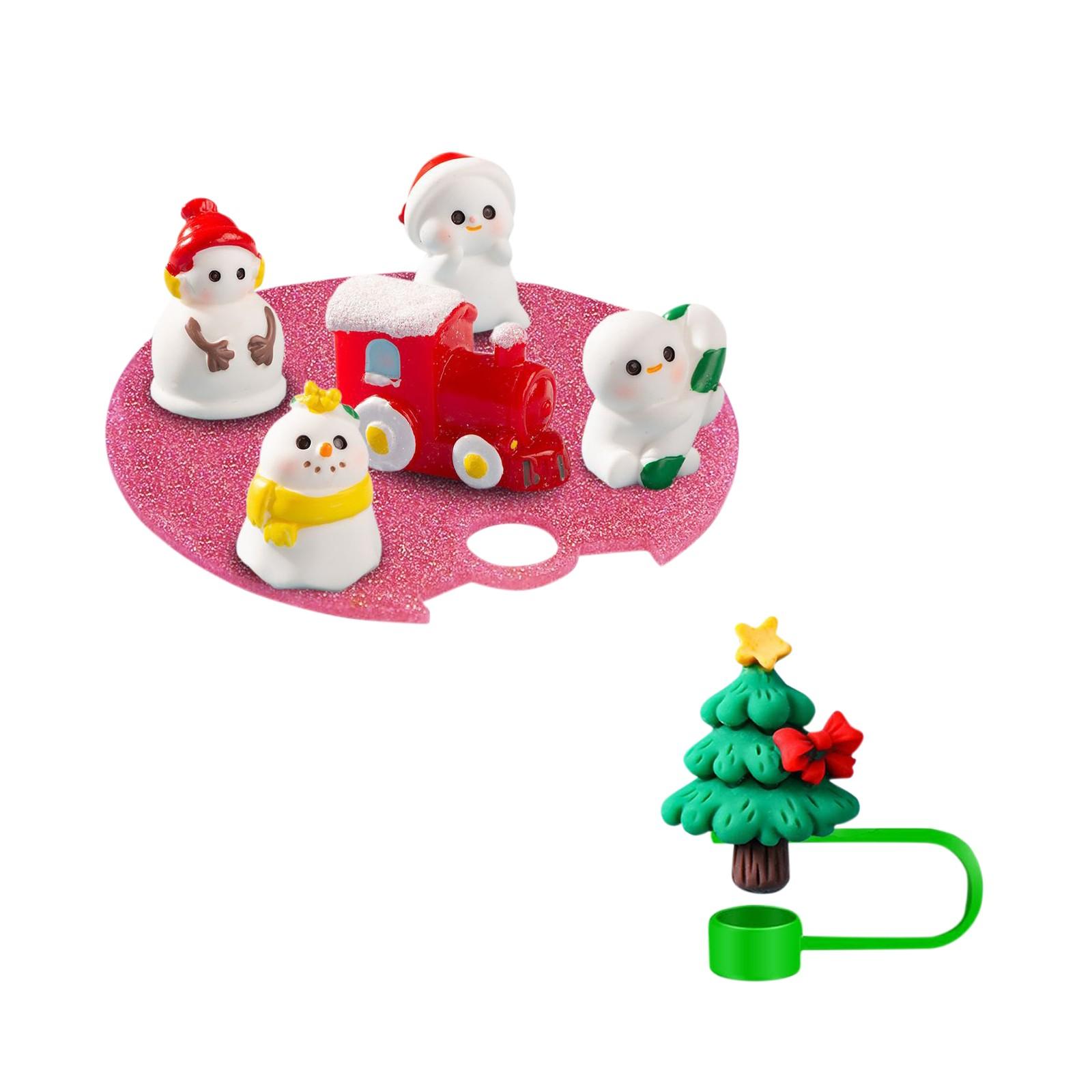 

Cup Lid Fixed Nameplate 40OZ Micro L Decoration With 10mm Silicone Straw Cover, Christmas DIY Lid Label Cup Lid Straw Cover, Suitable For 40oz One Size