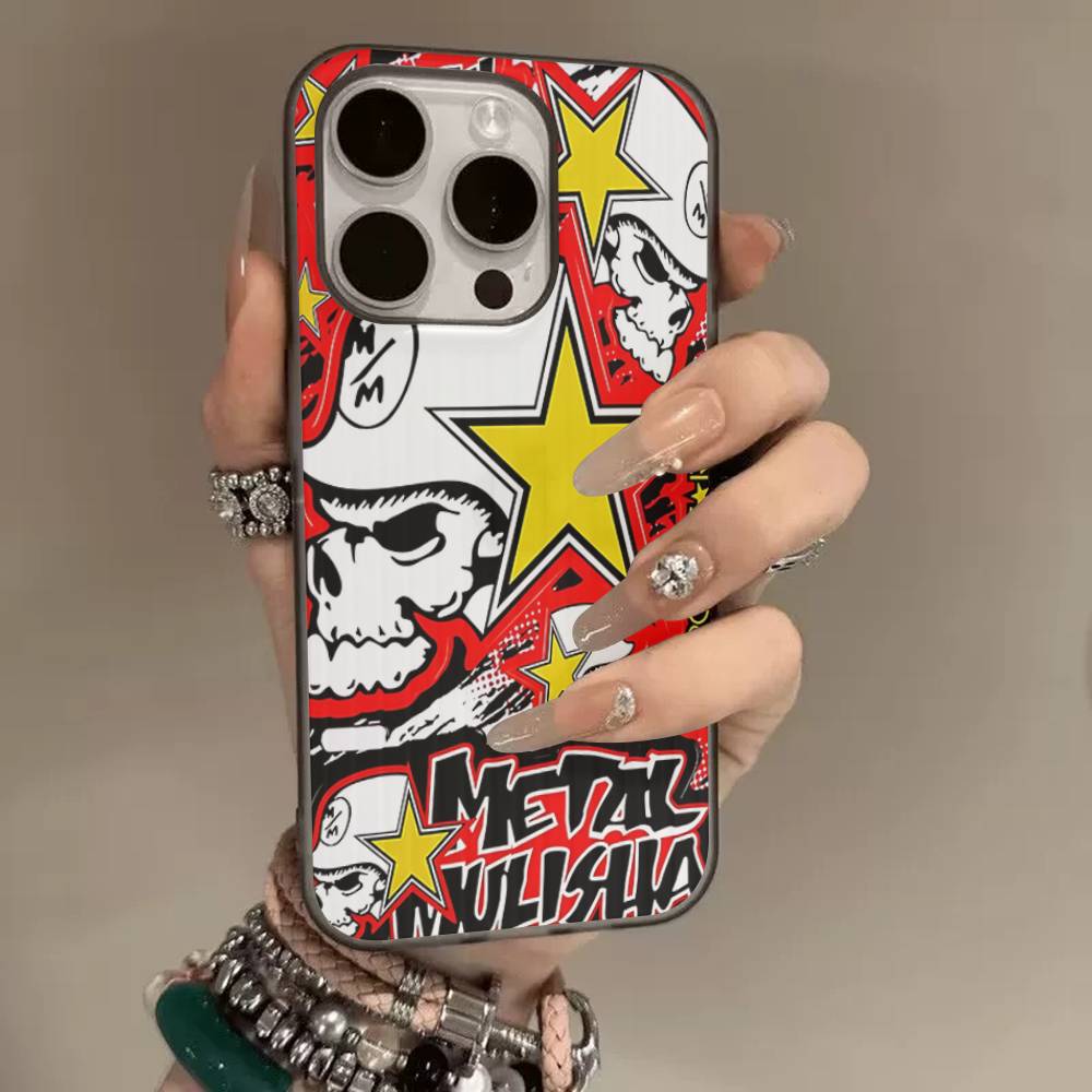 

Motocross Metal Mulisha Phone Case For IPhone 11 12 13 14 15 16 17 Pro Max PLUS Pro Wave Corrugated Silicone Case iPhone 16pro max