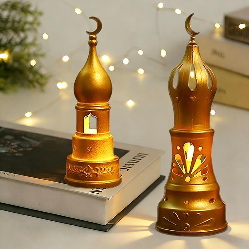 Ramadan Party Dekoration 2026 Eid Mubarak Laterne Ramadan Schreibtisch Kerzenlampe Stern und Mond Islamische Party Dekoration