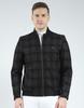 Men's Checkered Winter Jacket | Regular Fit | Full Sleeve Coat with Mock Neck & Zipper Closure For Men's