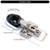 2 Pezzi Cerniera Clip per Porta in Vetro di Armadio da Cucina Acciaio Laminato a Freddo Cerniere Idrauliche per Porte in Vetro Accessori per Mobili