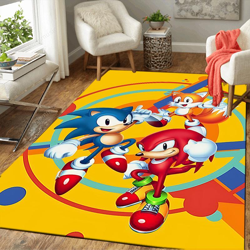 1Pc Sonic Friends Adventure Rug, Office Carpet Indoor Outdoor Doormat, Non-Slip, Comfortable, Living, Christmas Halloween, Xmas Gift N1307