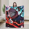 Yuji Itadori aus dem Anime Jujutsu Kaisen – Plüschdecke, tolle Kuscheldecke für Zuhause, 125 x 100 cm, Tagesdecke