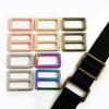Meetee 20Pcs 20-50mm 16 Colors Metal Buckle Webbing Adjust Buckles Bag Strap Slider Ring Clasp DIY Leather Hardware Accessories