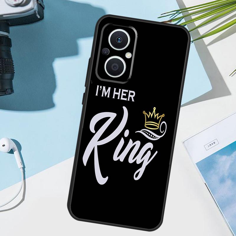 King Queen Couple Lovers Cover For OPPO Reno 12 F 13F 14F 11F 10 11 13 14 Pro 7 8 Lite OPPO Find X9 X5 X6 X8 Pro Case