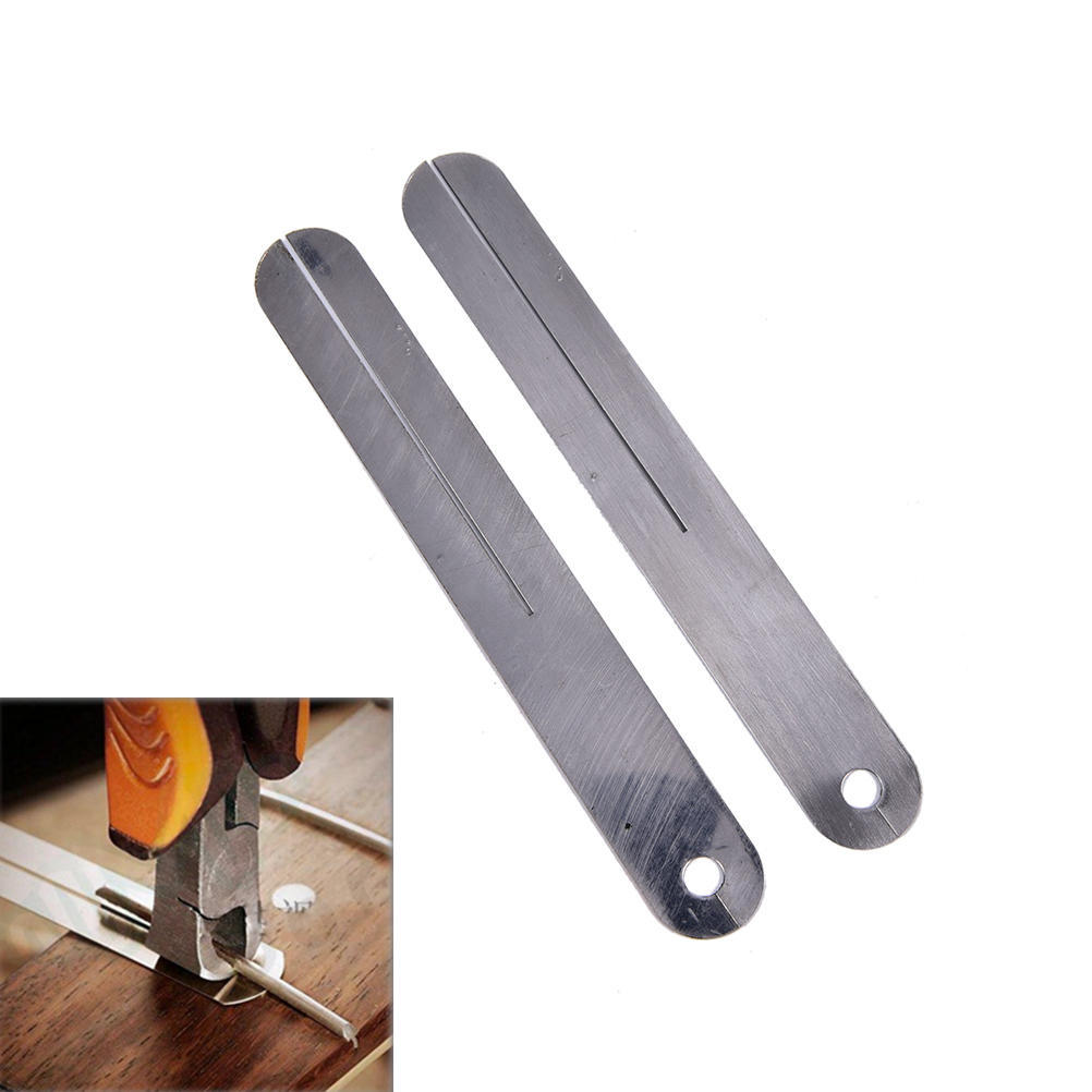 2Pcs Fret Puller Fretboard Fingerboard Fret Repair Tool Protector Steel Plate