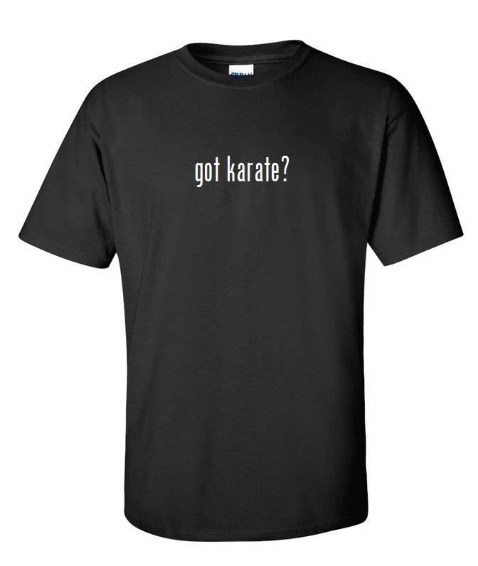 

Got Karate  Mens Cotton T-Shirt Shirt Solid Black White Martial Arts S - 5XL 4XL