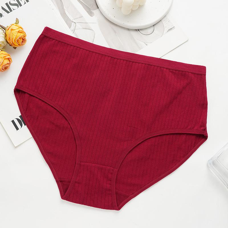

Женские хлопковые трусики с высокой талией, утягивающее нижнее белье для похудения и подтяжки ягодиц L вино красного