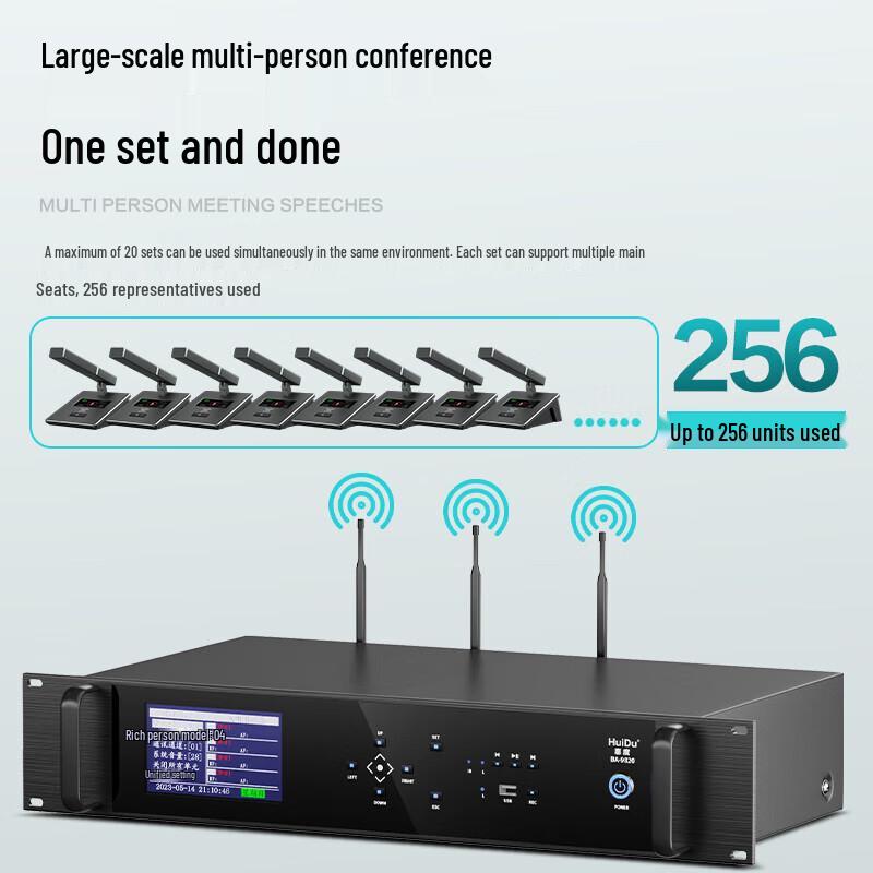 HUIDU BA-9820 Professional Wireless Conference Microphone System (CN Version)