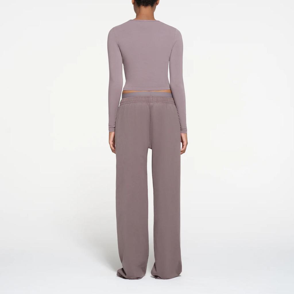 SKIMS Soft Fitted Cropped Long Sleeve T-Shirt Women tops Zinc AP-LGS-1370-ZNC
