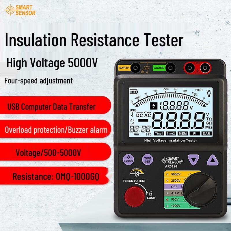 CEM Digital High Voltage Insulation Resistance Tester (CN Version)