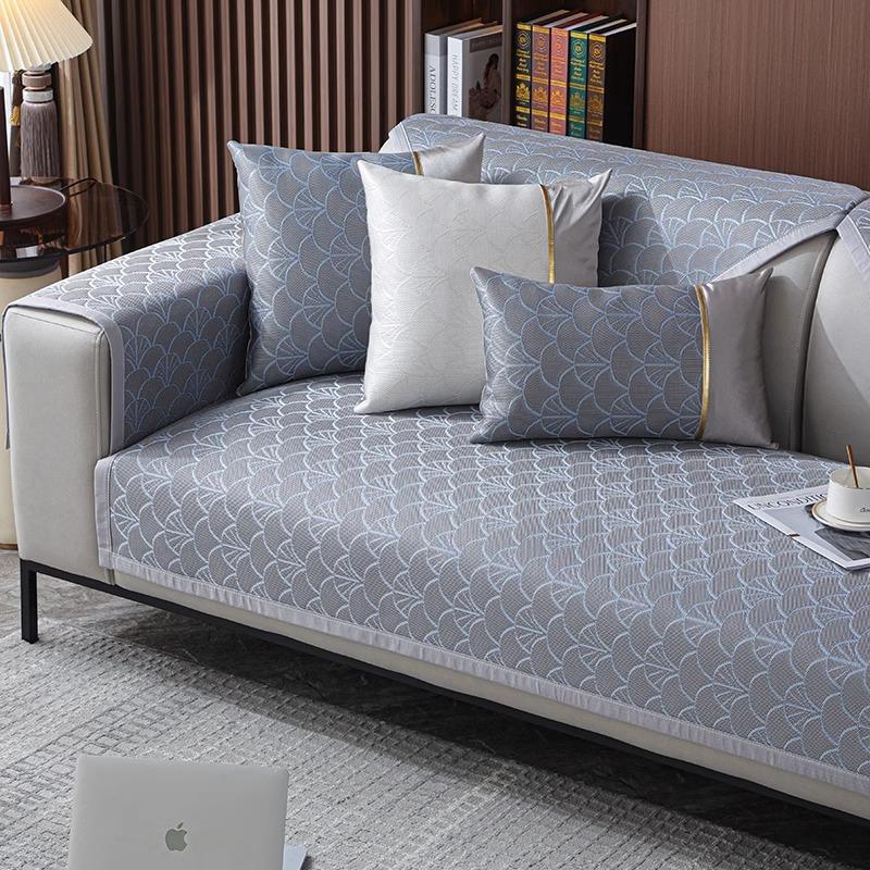 Light Luxury Modern High-End Seat Cushion Sofa Cushion Cooling Mat for Summer Ice Silk Non-Slip Ice Pad Sofa Cushion Seat Cushion for Summer