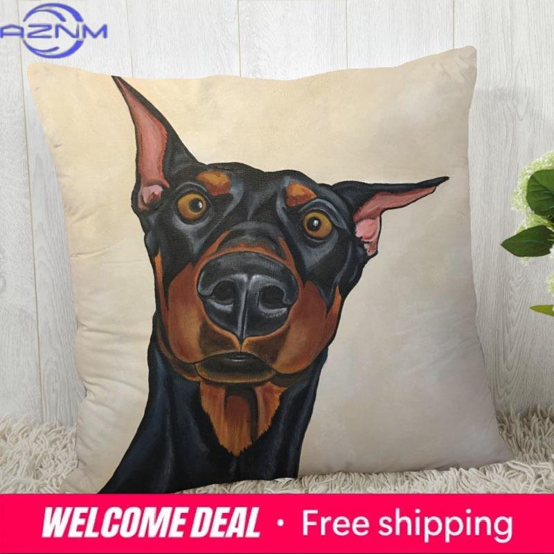 Pillowcase Doberman Pinscher Modern Home Living Room Decoration