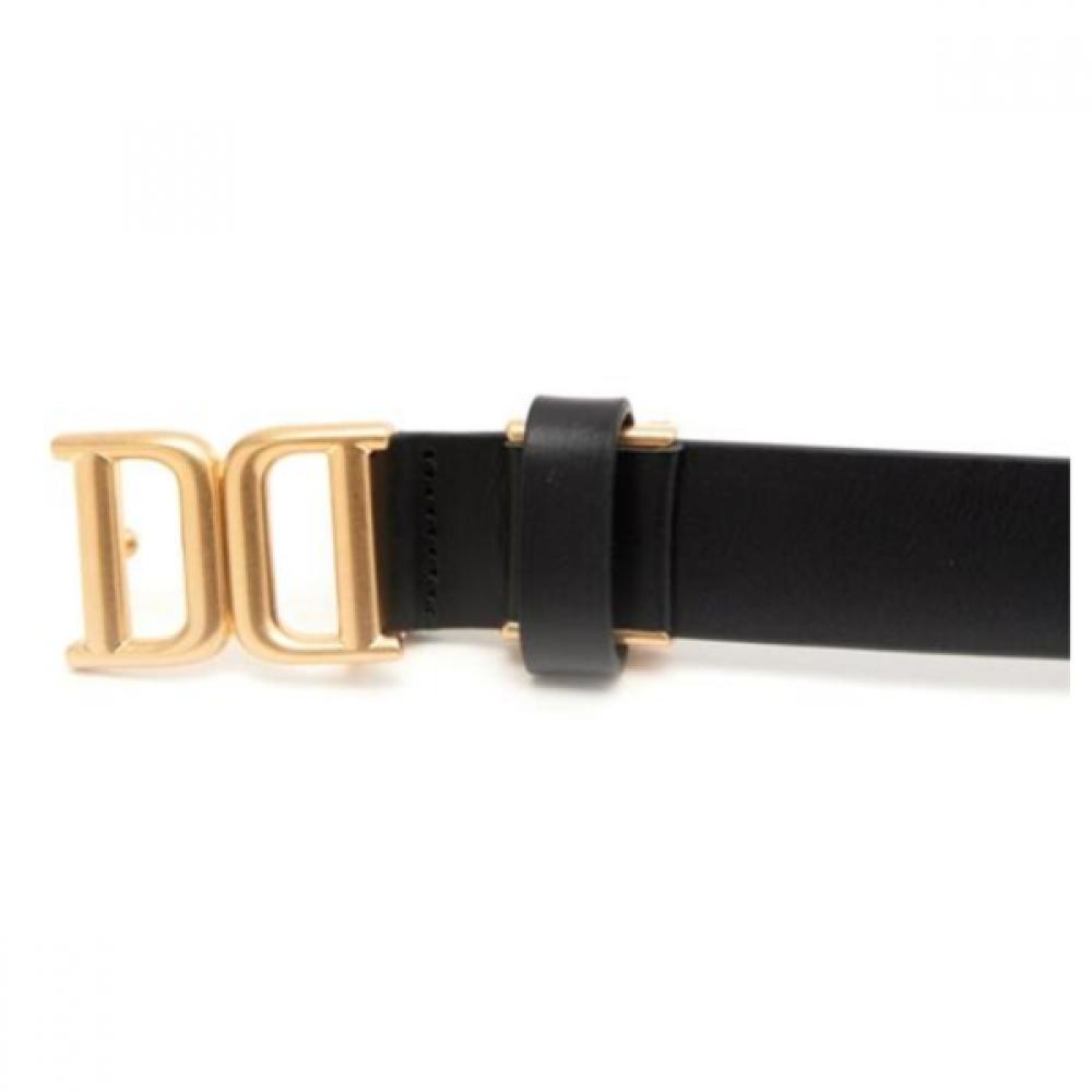 Daks Black Leather Dd Logo Hood Buckle Belt Dbbe2e793bk