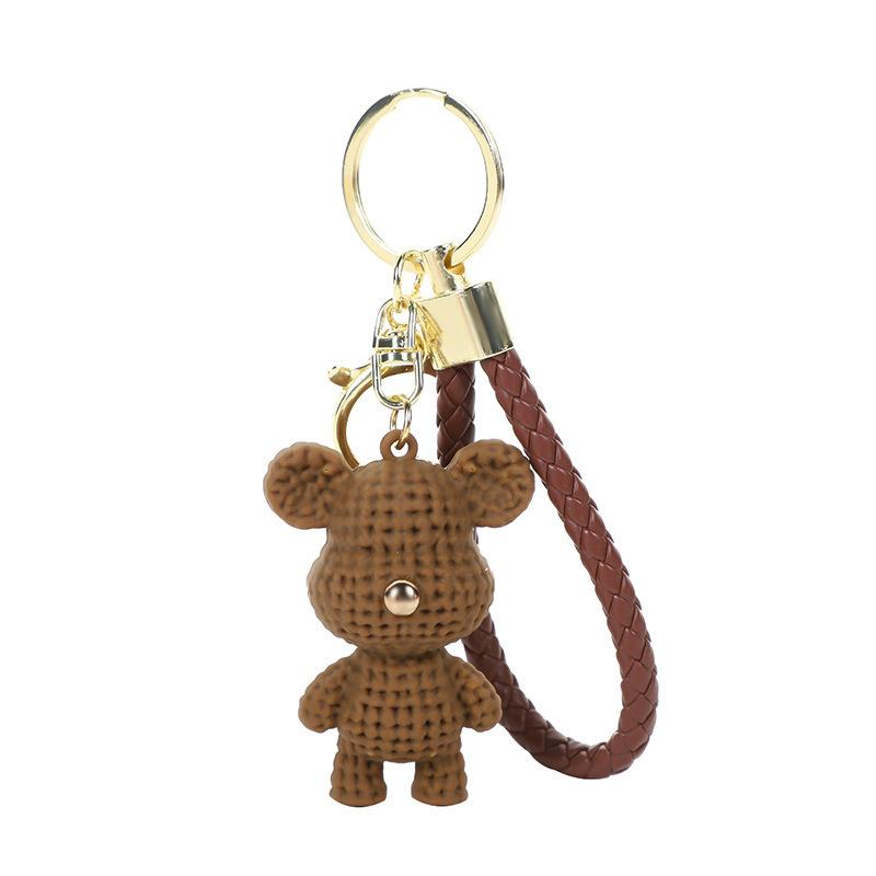 Chaveiro de Urso de Pelúcia Cartoon Criativo Exquisite Boneca Pingente de Bolsa para Carro Presente Fofo