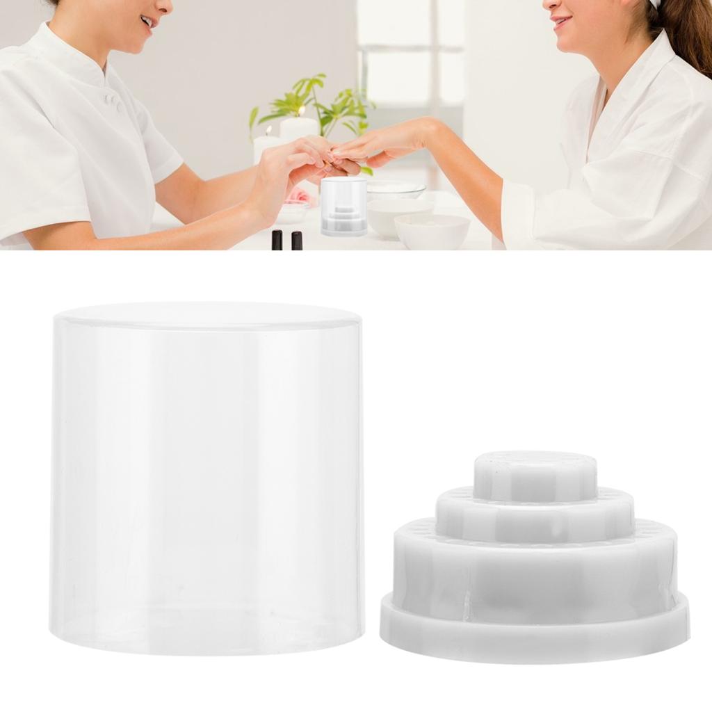 48 Fächer Nagelbohrer-Bit-Etui Halter Maniküre Werkzeug Organizer Displayständer Weiß