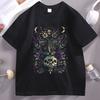 Gothic Moth T Shirt Unisex Unisex Witchy Floral Skull Tee Dark RoUnisexce TShirt Unisex Unisex Vintage Cotton Short Sleeve Tshirt Clothes