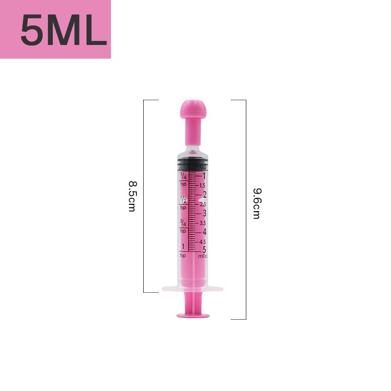 5Pcs Measurement Syringe With Cap, For Scientific Labs, Liquid Dispensing, Pet And Party Supplies, Oral Liquid 5Cc/5Ml-10Cc/10Ml
