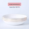 Danshi Zhiyuan Jingdezhen 8-Inch European Gold Rim Bone China Deep Plates (4-Pack)