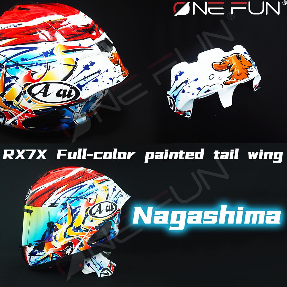 Racing Spoiler For ar rx ai RX7X Surfing dog Nagashima Painted Rear Wing Ducktail Deflector Tail Wing Accessororie Nagashima ML