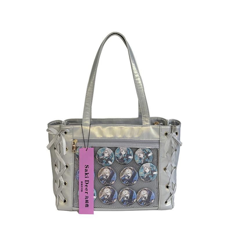 Today's popular ribbon large-capacity bow transparent baby bag pain bag