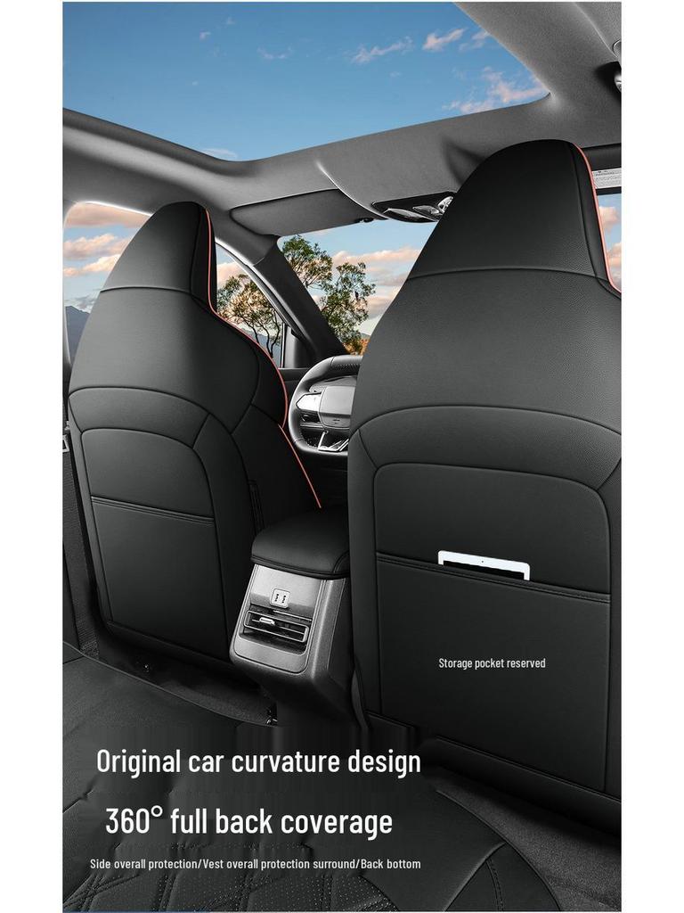 Qiyuan A05 Universal Leather Car Seat Cushion Cover - Five-Seat, All-Season