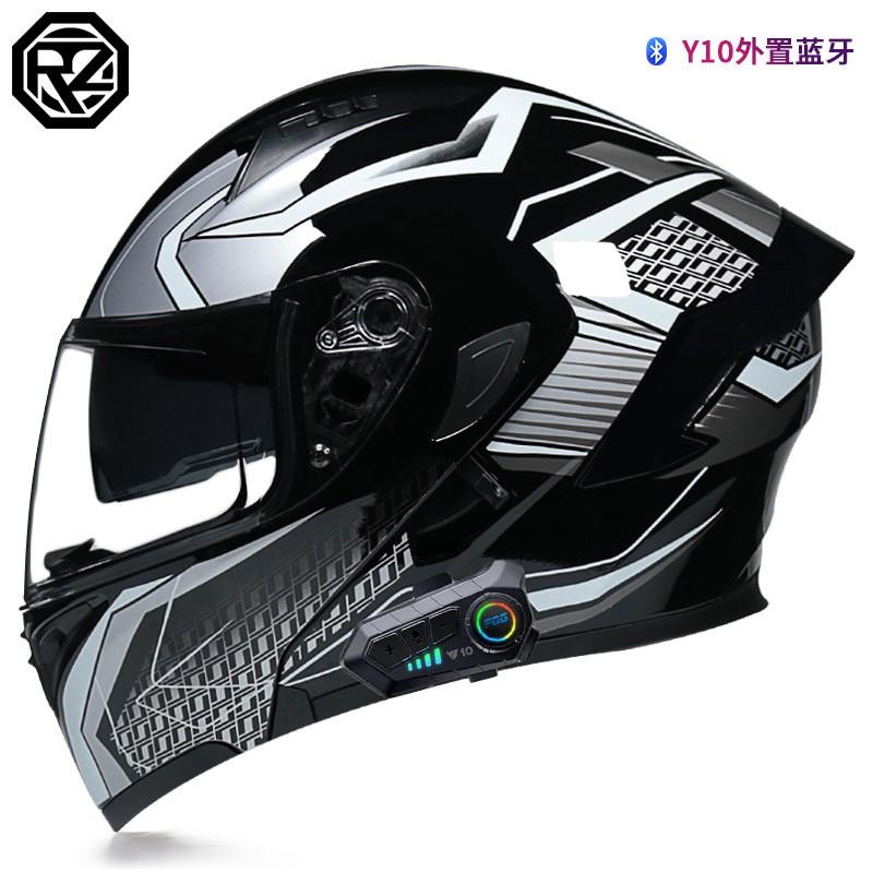 Unisex Full Face Motorcycle Helmet With Bluetooth Headset Scooter Electric Bike Riders All Season Use