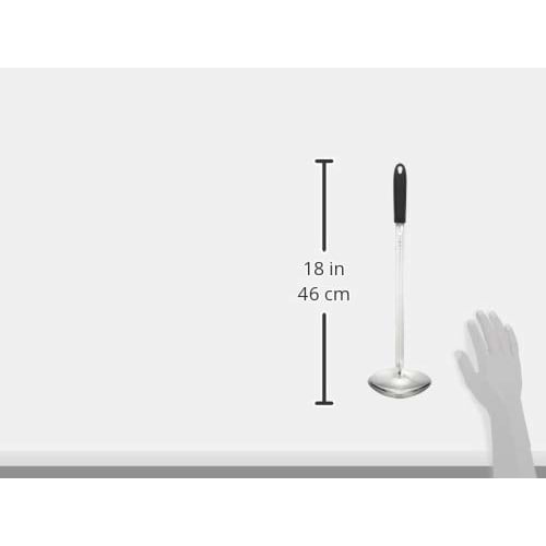 Endo Shoji Commercial Murano Nylon Long-Handled Double-Ended Ladle, 90cc, 18-8 Stainless Steel, Glass-Fiber Reinforced 66 Nylon, Made in Japan, BLCI40