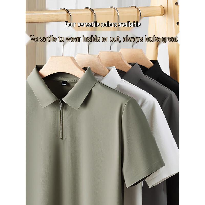 JEEP SPIRIT Men's Ice Silk Quick-Dry Polo T-Shirt