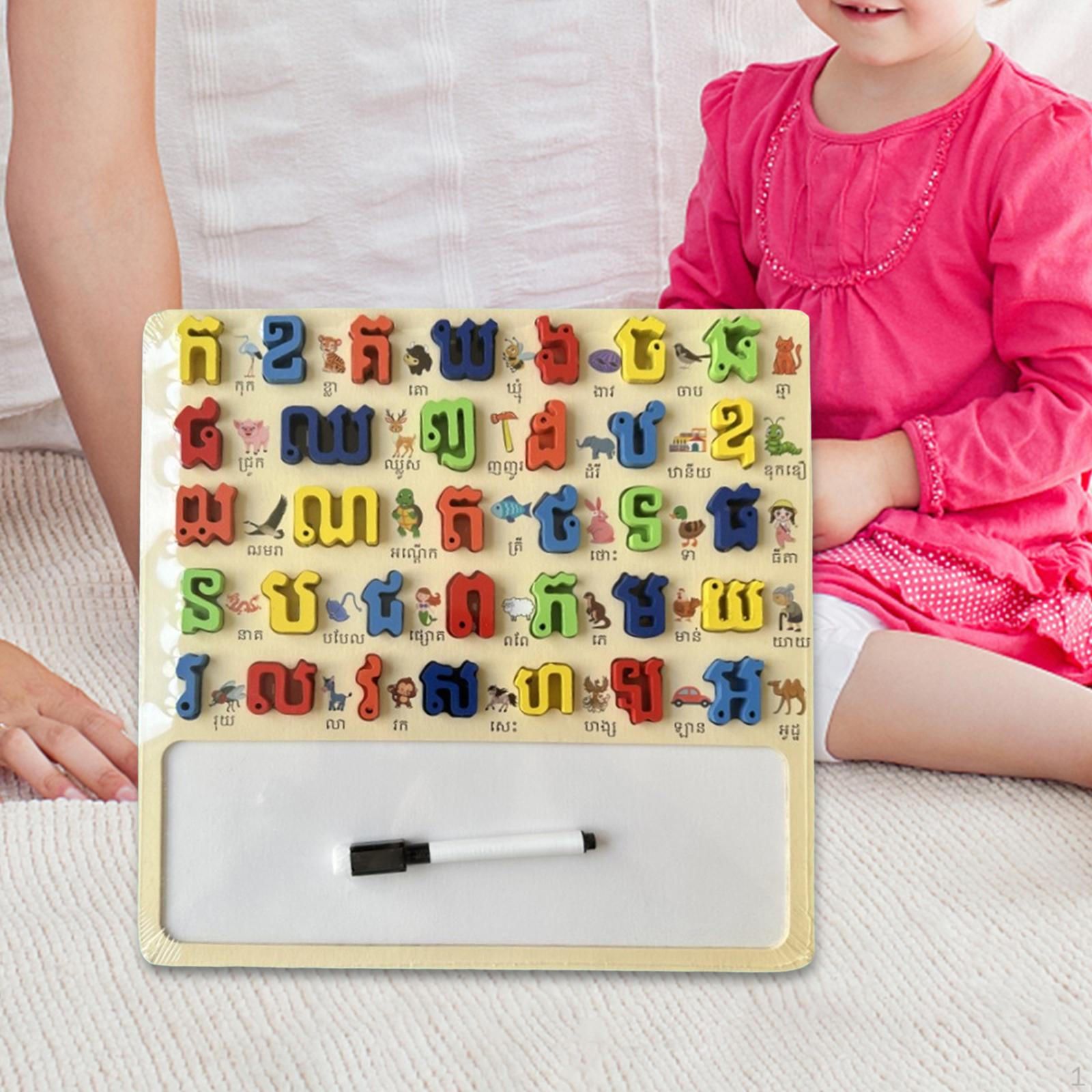 Wood Puzzles Board Valentines Day Gifts Cambodian Learning Interactive Problem Solving Jigsaw