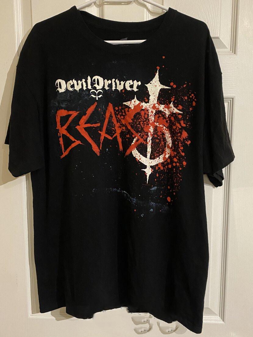 DevilDriver Band Black T-Shirt Cotton Full Size Unisex S-5XL KK497 S