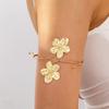 Gold Color Opening Arm Bracelet Multi Style Arm Bracelet Chic Flower Bracelet  Women's Accessories