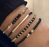 Bohemian Vacation Style Beaded Seven-piece Set, Rice Bead Bracelet, Women's Jewelry, Ethnic Style Stacked Wearing Love Bracelet.