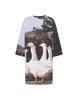 Moschino Goose Print Cotton Interlock Dress