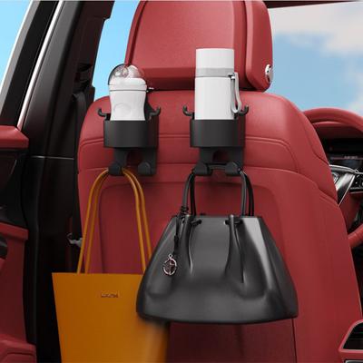 Gancio per poggiatesta per seggiolino auto, organizer universale con portabicchieri per borsa, adatto per accessori universali per auto.